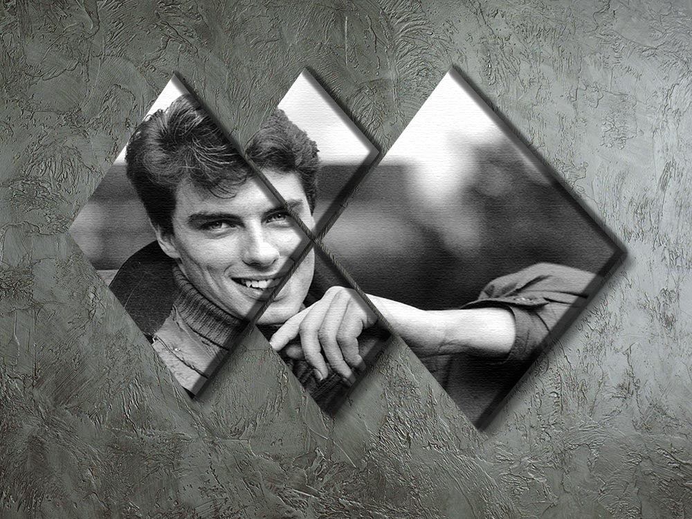A vibrant 4-square multi-panel canvas featuring John Barrowman in 1989, showcasing his charisma and talent in a striking arrangement.