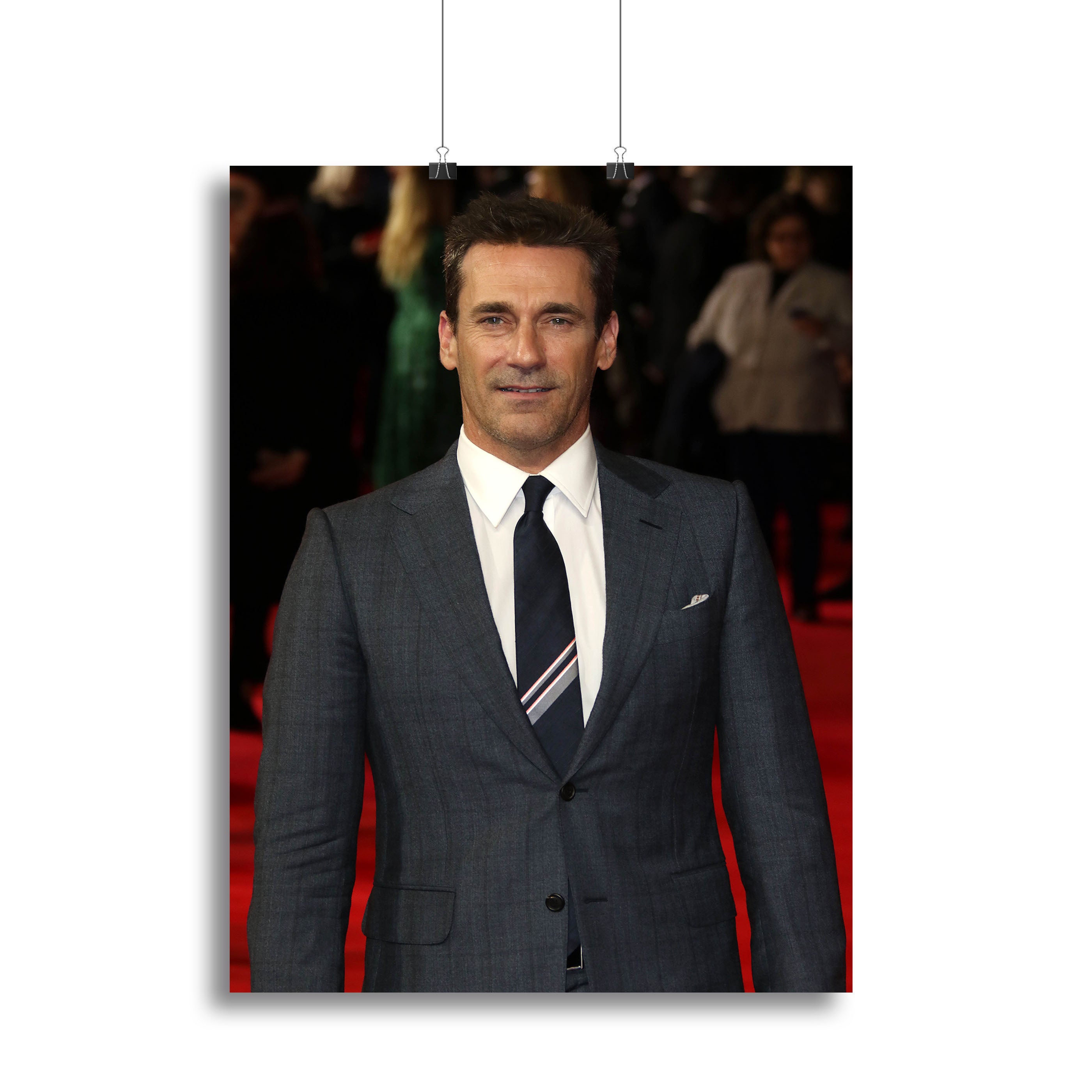 A stylish John Hamm canvas print showcasing modern art, perfect for home or office decor.