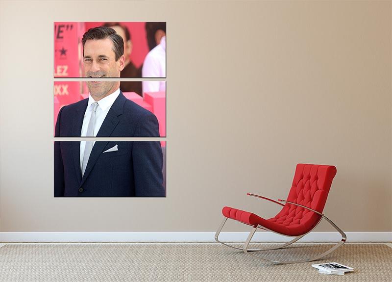 John Hamm Mad Men 3 Split Panel Canvas Print featuring three high-quality canvases with a captivating design, perfect for home or office decor.