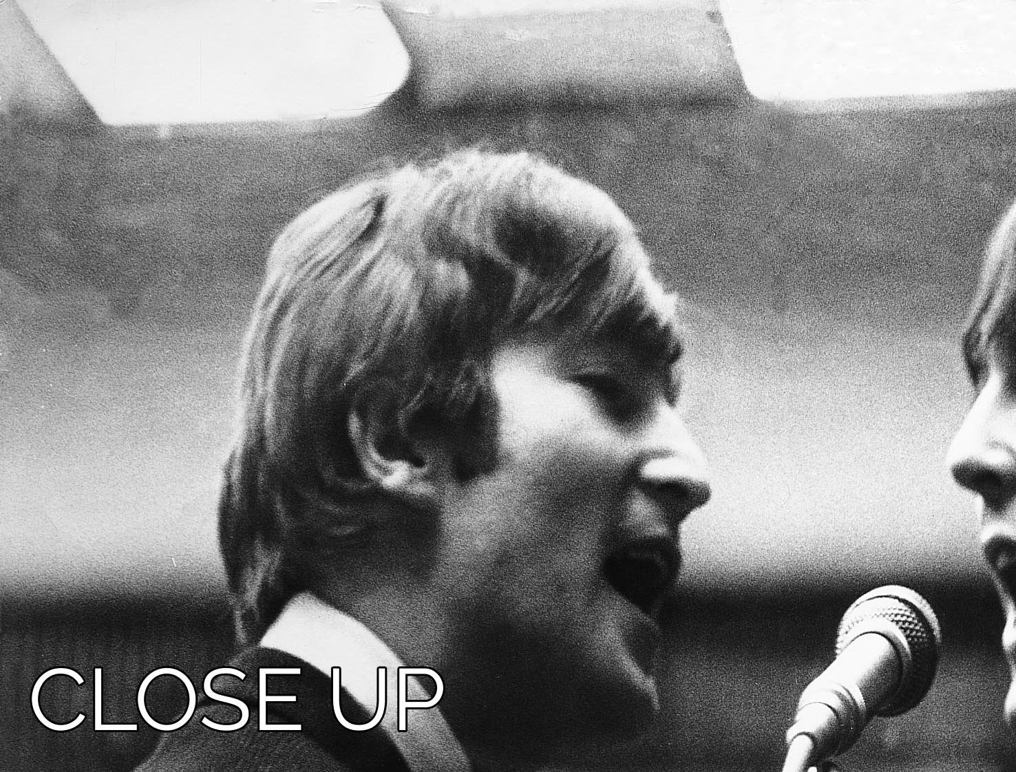 Three-panel canvas art featuring John Lennon and Paul McCartney in a recording studio, showcasing their iconic presence.