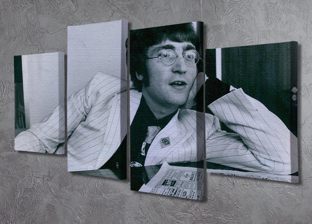 A 4-split canvas artwork featuring John Lennon in 1967, showcasing vibrant colors and dynamic design.