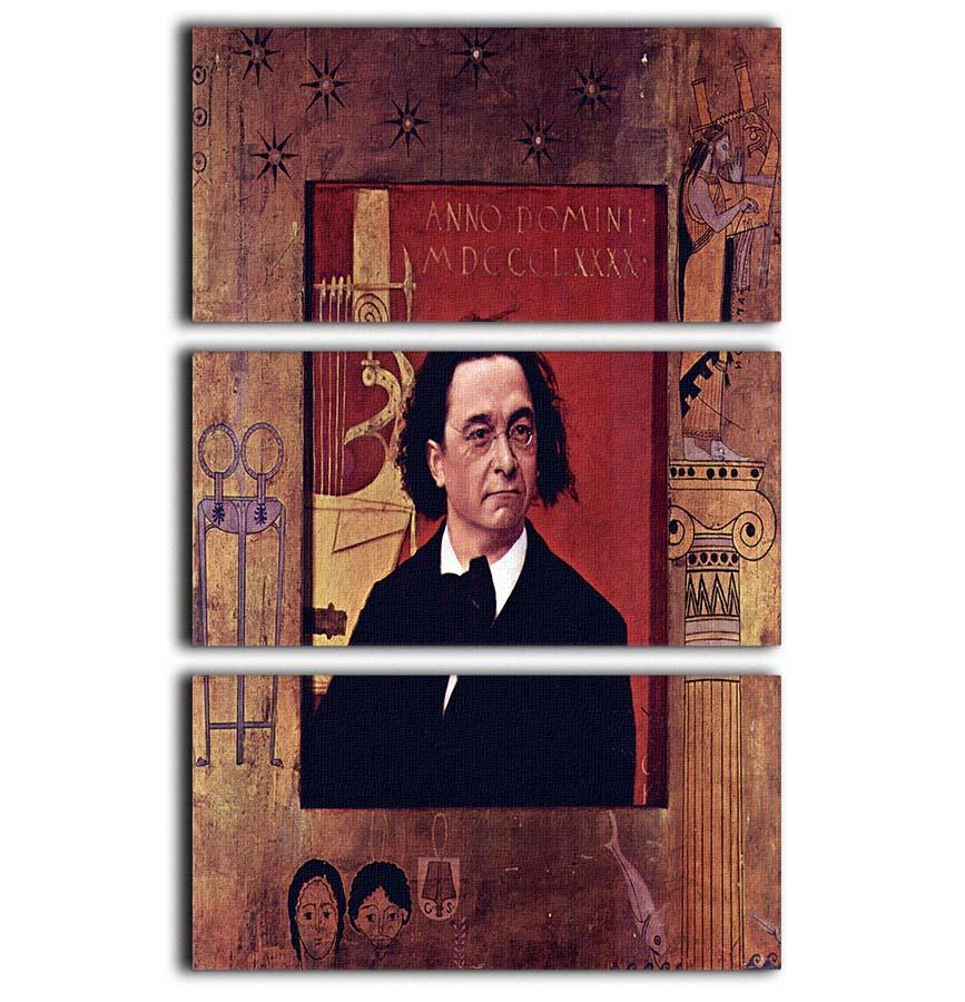 Joseph Pembauer by Klimt 3 Split Panel Canvas Print showcasing vibrant colors and intricate details across three panels.
