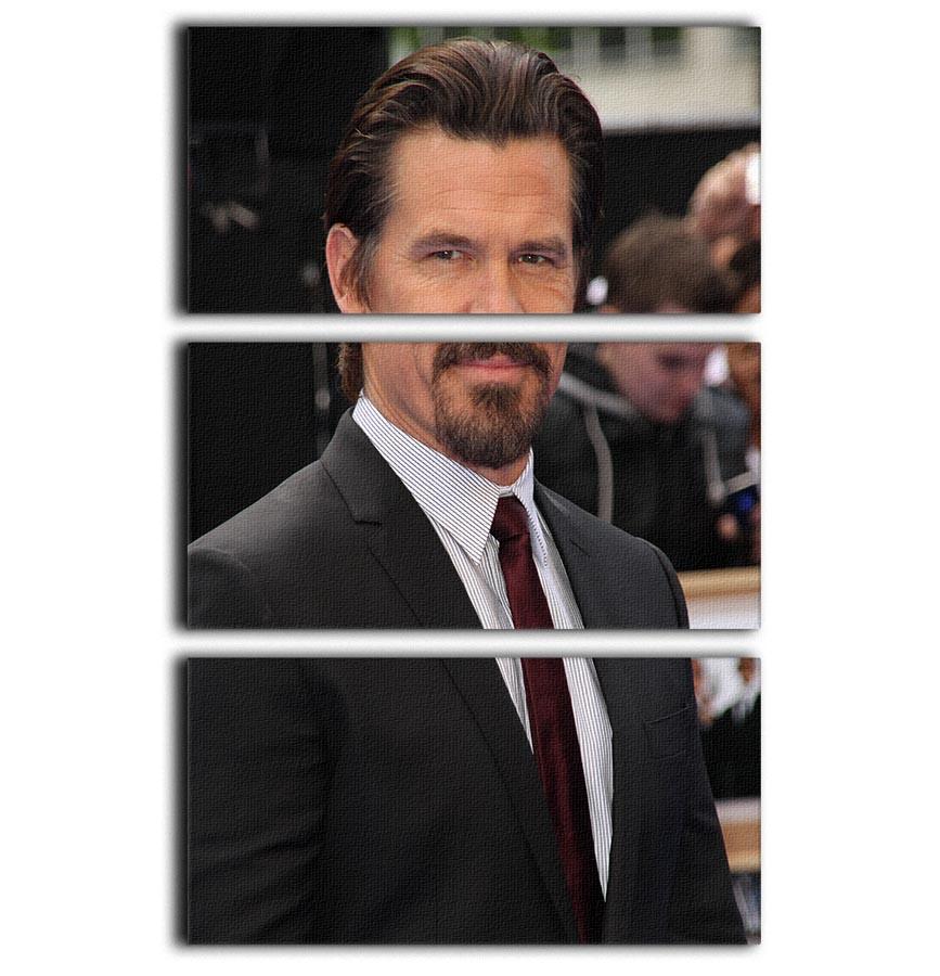 Josh Brolin 3 Split Panel Canvas Print showcasing vibrant artwork across three panels, perfect for home decor.