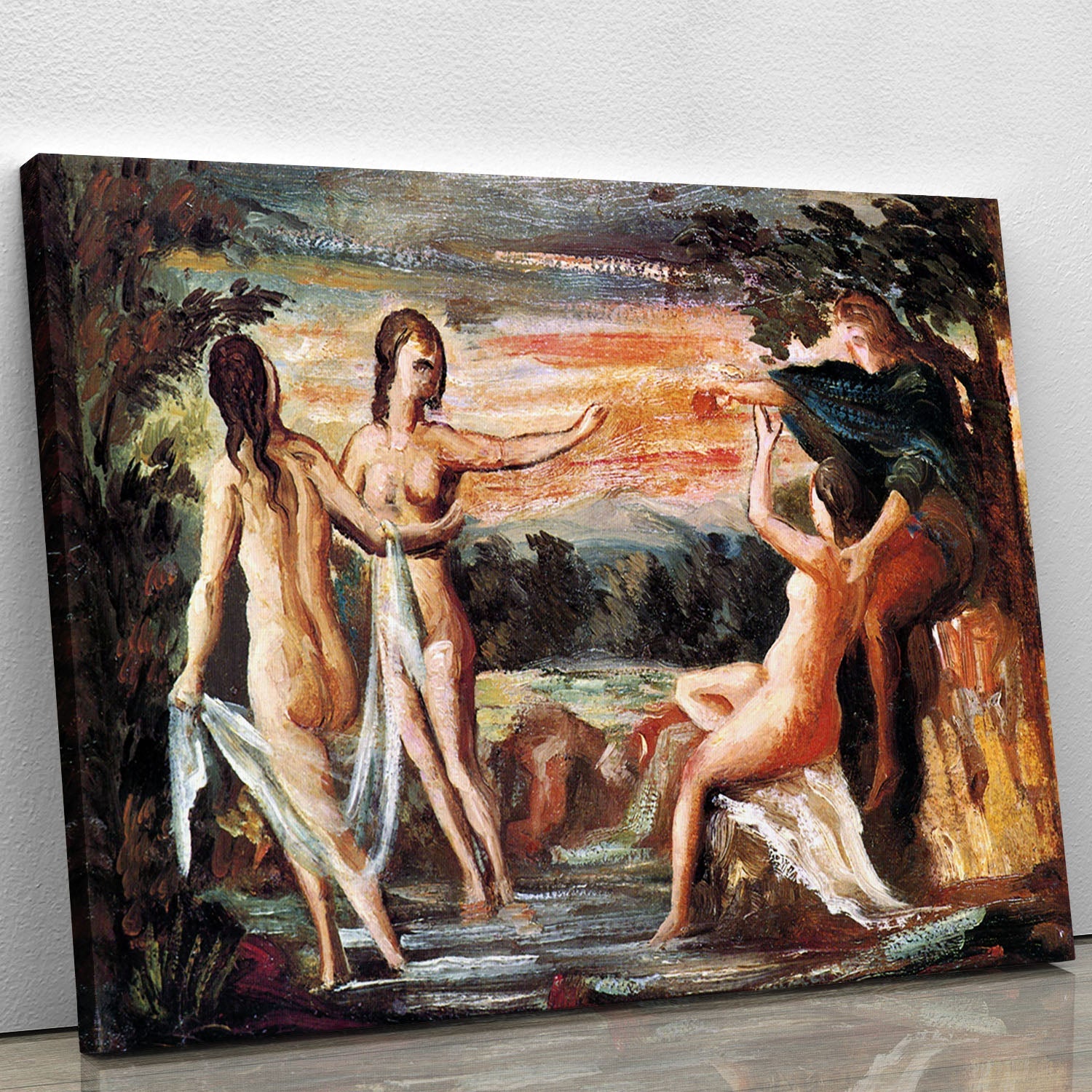 Judgement of Paris by Cezanne canvas print showcasing vibrant colors and intricate details, perfect for home or office decor.