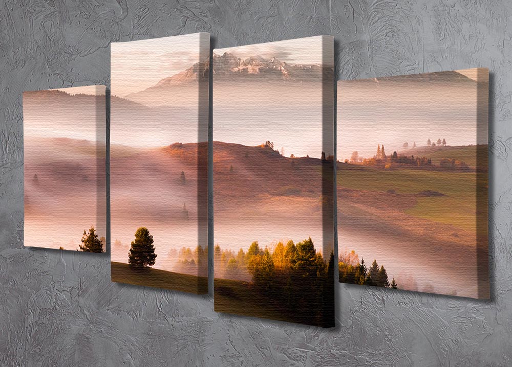 Just A Silence 4 Split Panel Canvas artwork featuring serene imagery divided into four equal sections, creating a cohesive and dynamic display.