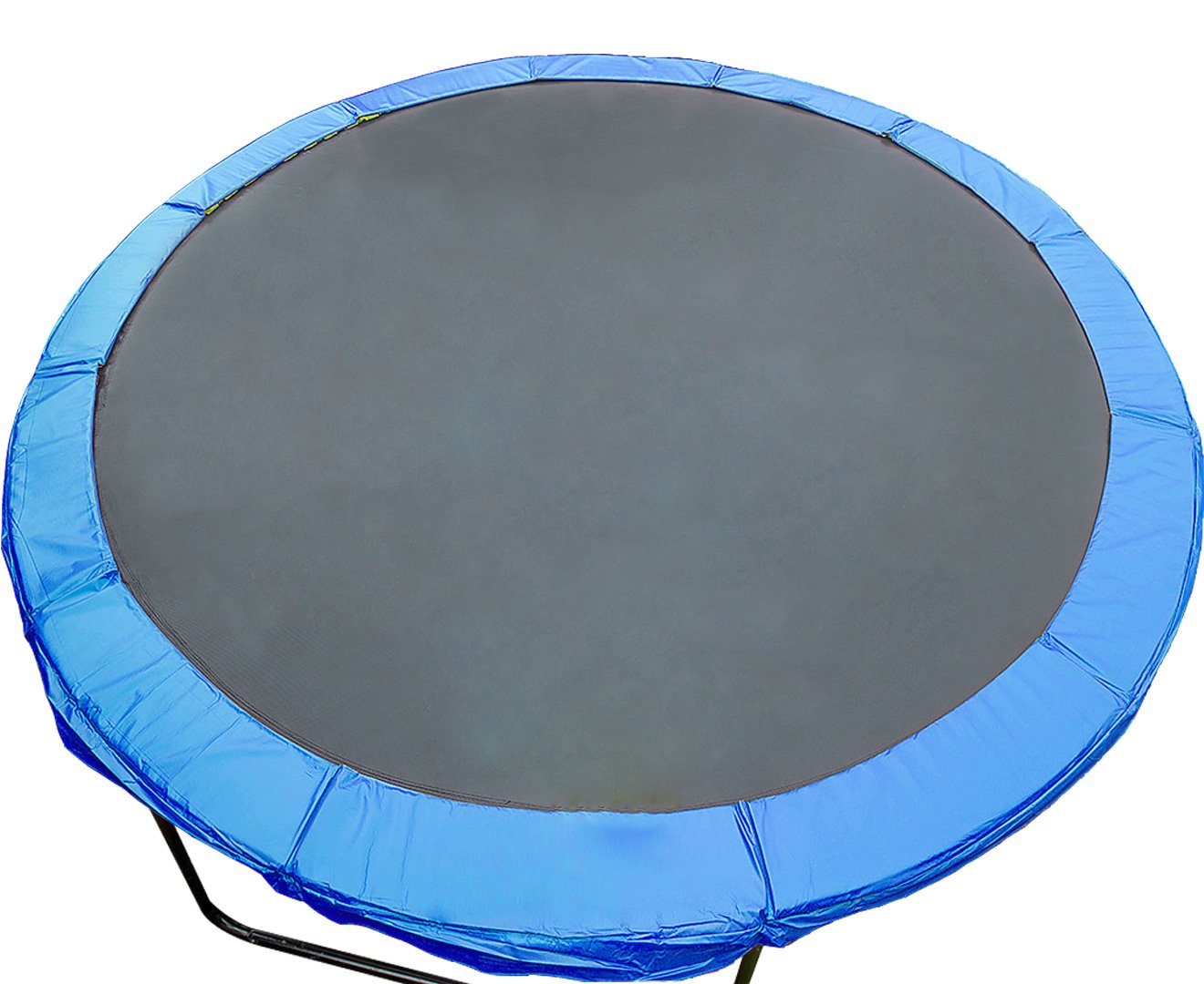 Kahuna 6ft Trampoline Reversible Replacement Pad in orange and blue, showcasing durable PVC material and secure elastic ties.