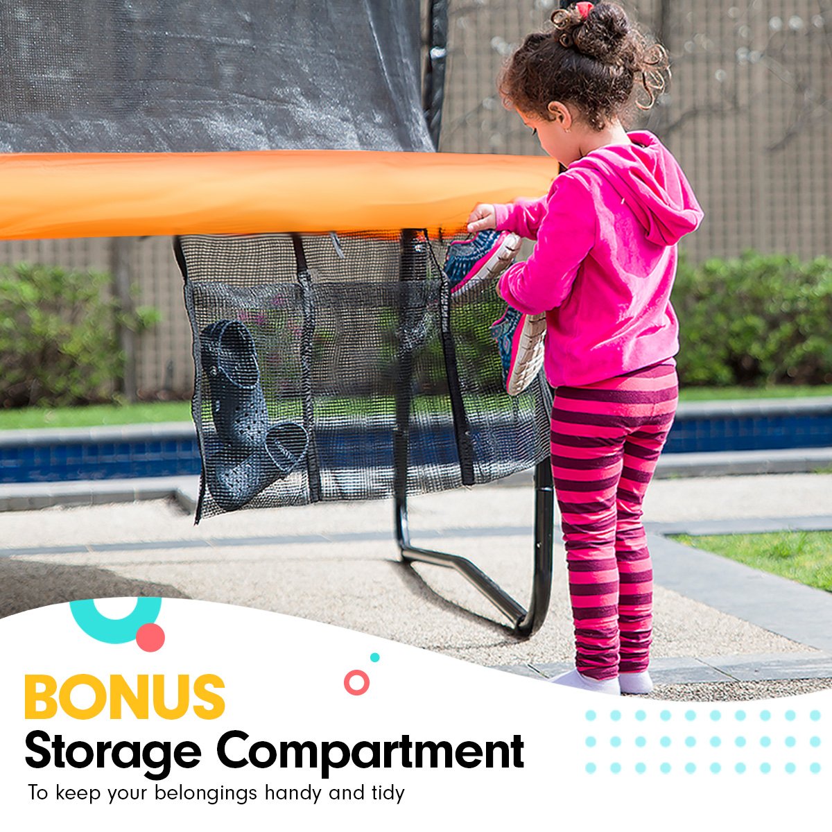 Kahuna Classic 6ft Outdoor Round Orange Trampoline with safety enclosure and basketball kit, designed for kids' fun and safety.