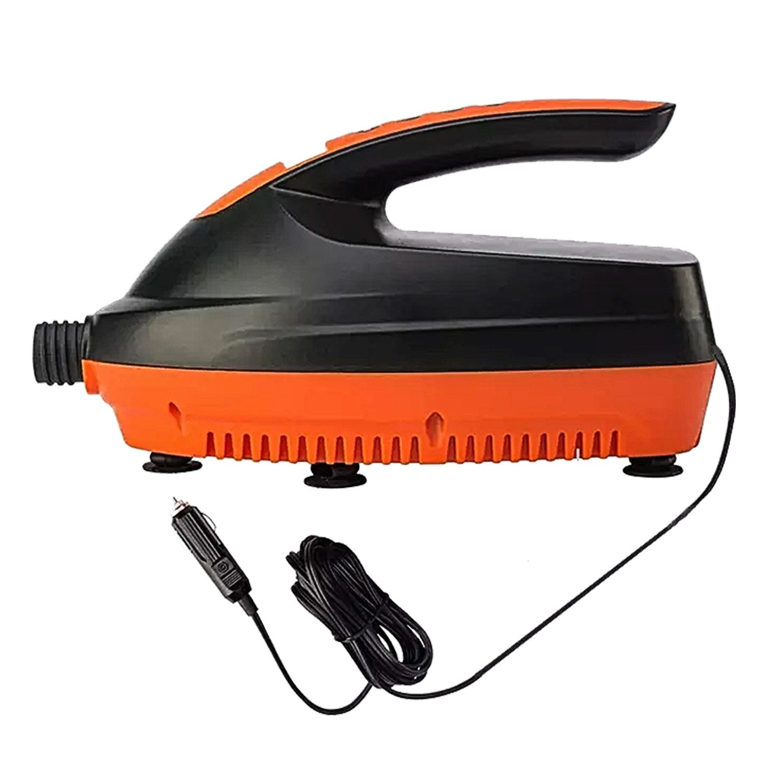 Kahuna Portable Electric Air Pump with six nozzles for inflating paddle boards and other inflatables.