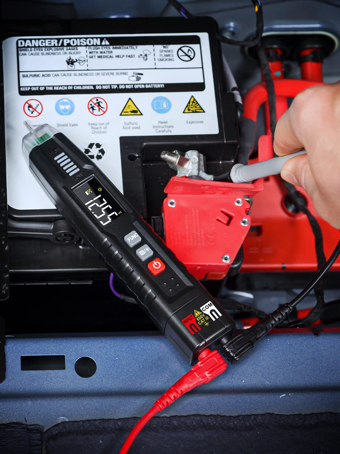 KAIWEETS Voltage Tester ST100 showcasing its multifunctional features and non-contact voltage detection capability.