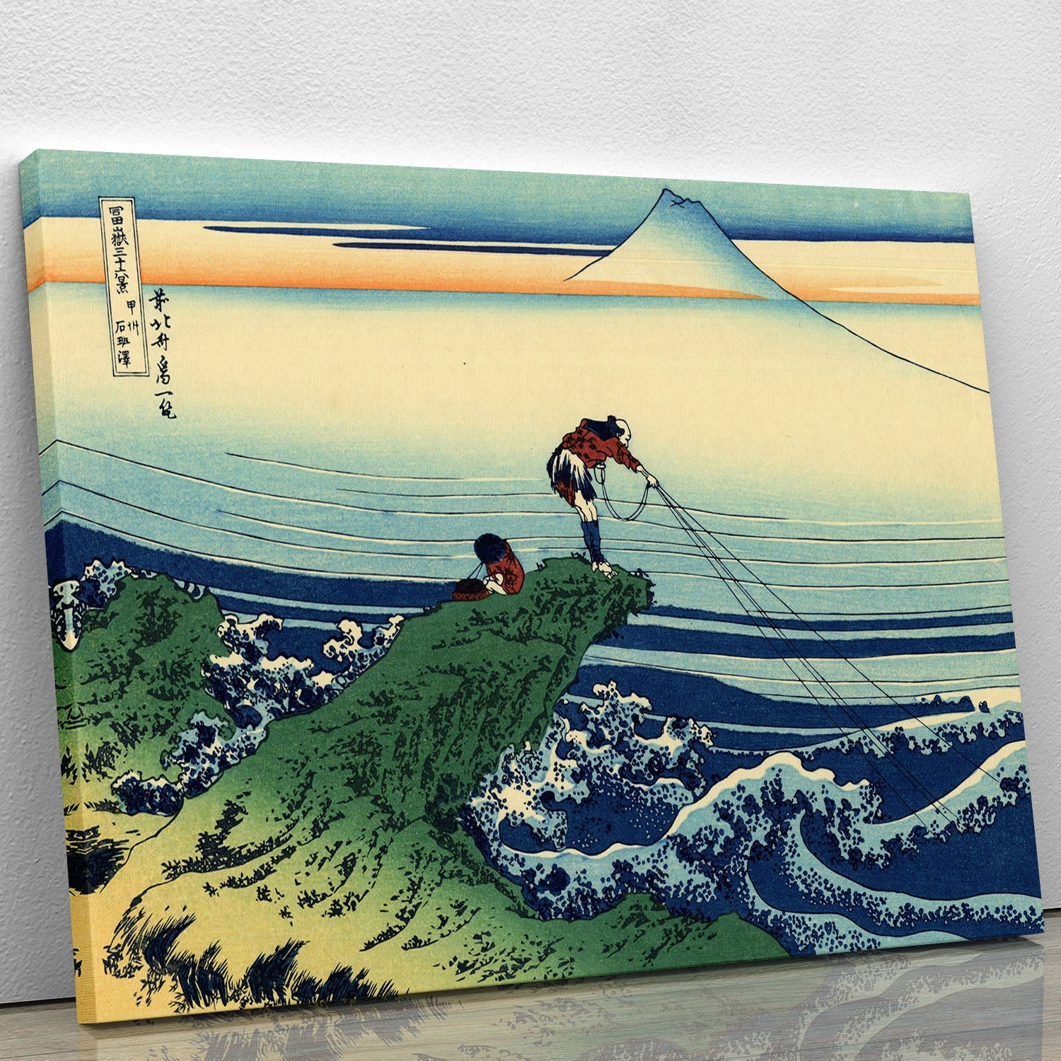 A beautiful canvas print or poster of Kajikazawa in Kai province by Hokusai, showcasing serene landscapes and intricate details.