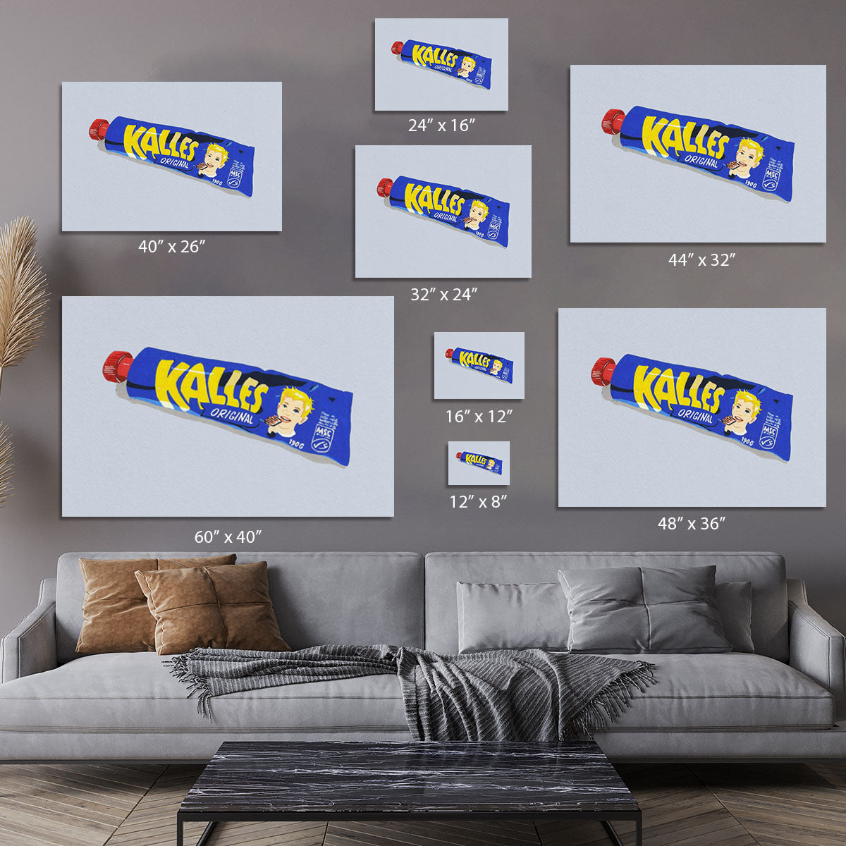 Kalles Original Canvas Print featuring vibrant modern art and nature designs, perfect for home decor.