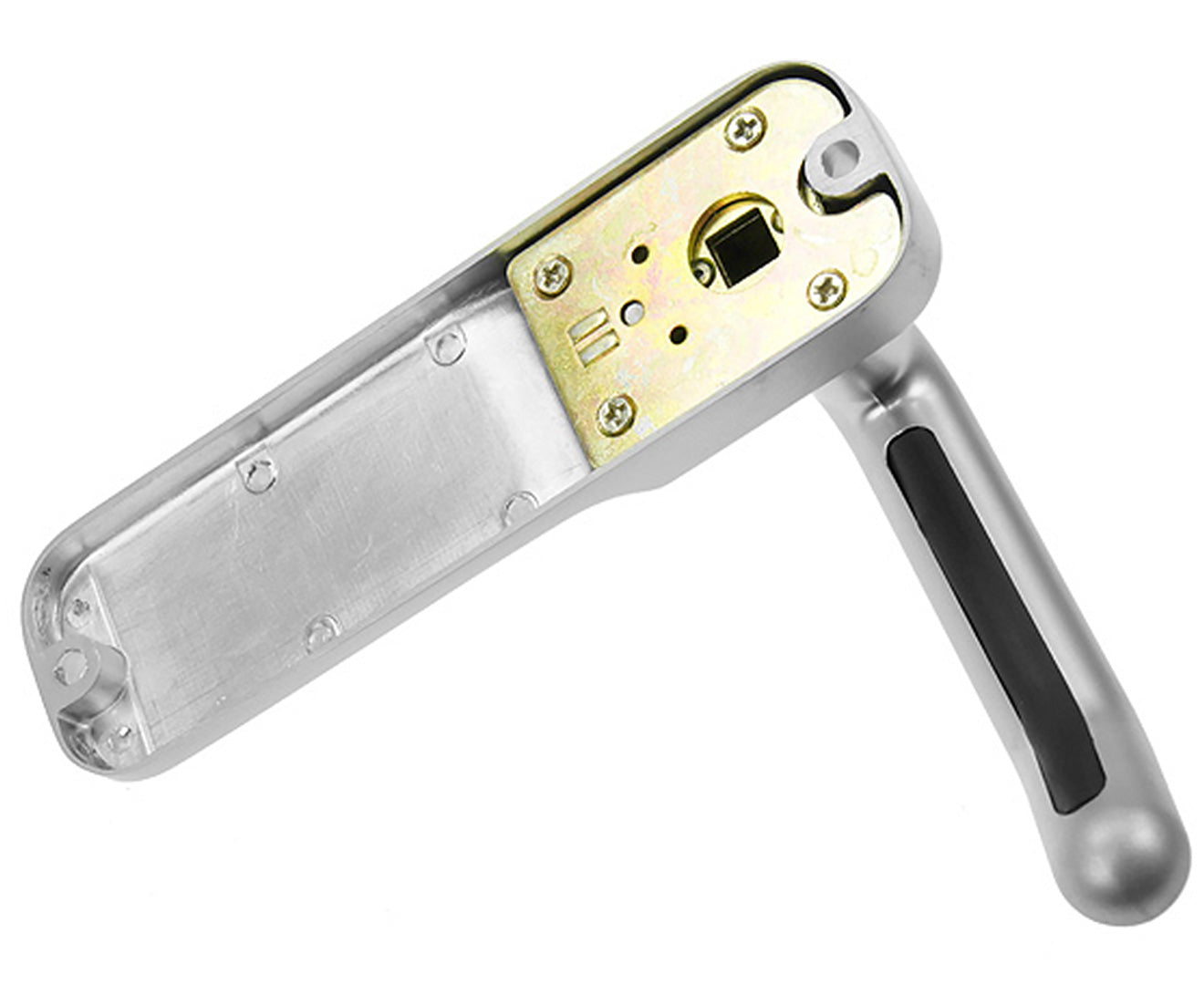 Kartrite Push Button Digital Combination Security Door Lock with satin chrome finish and mechanical keypad.