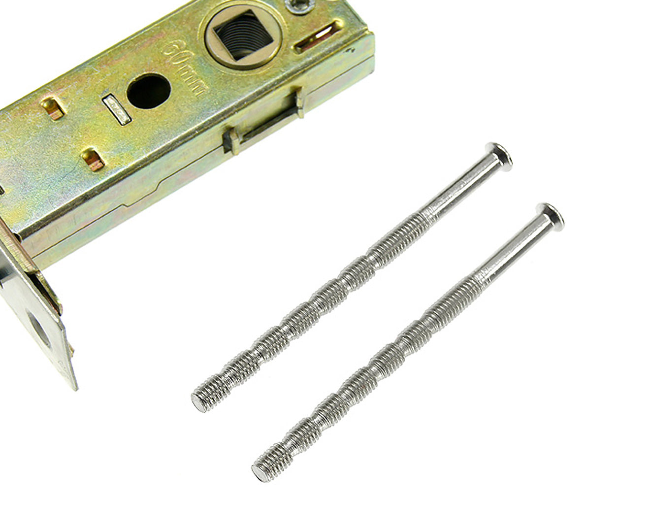 Kartrite Push Button Digital Combination Security Door Lock with satin chrome finish and mechanical keypad.