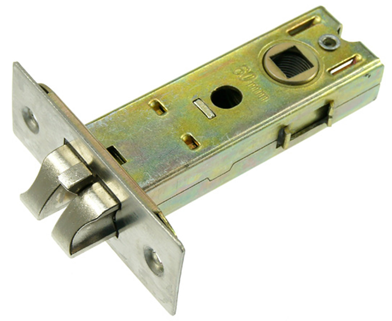 Kartrite Push Button Digital Combination Security Door Lock with satin chrome finish and mechanical keypad.