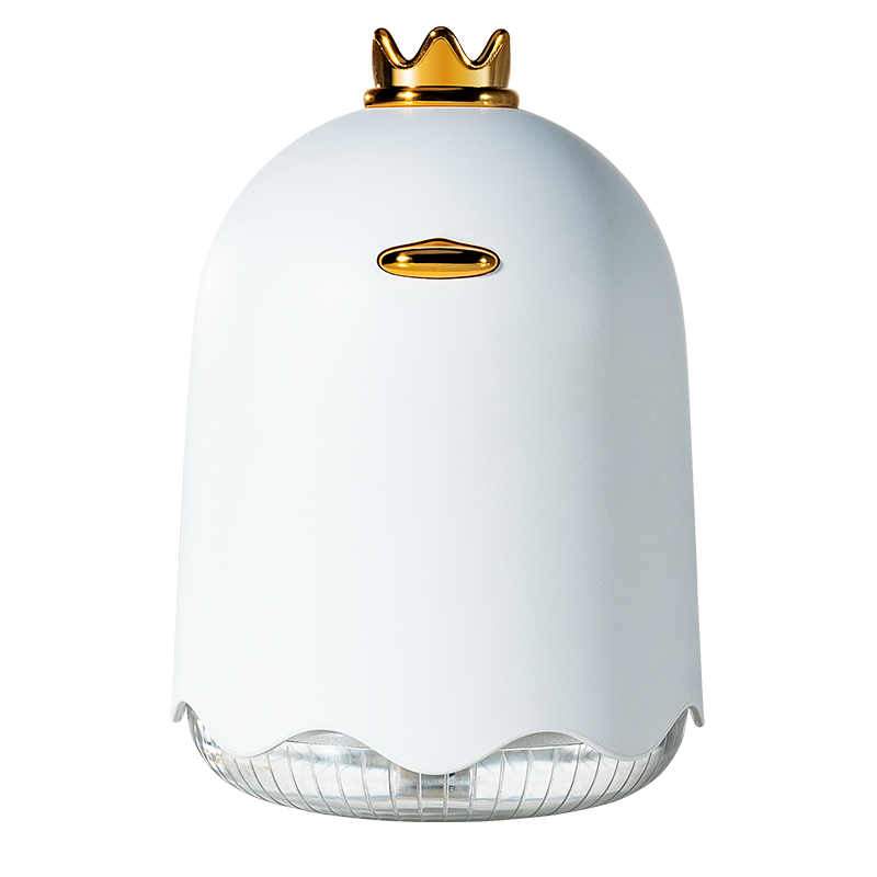 KBAYBO 250ml USB Mini Aroma Ultrasonic Cool Mist Humidifier in yellow, featuring a cartoon design and LED night light.
