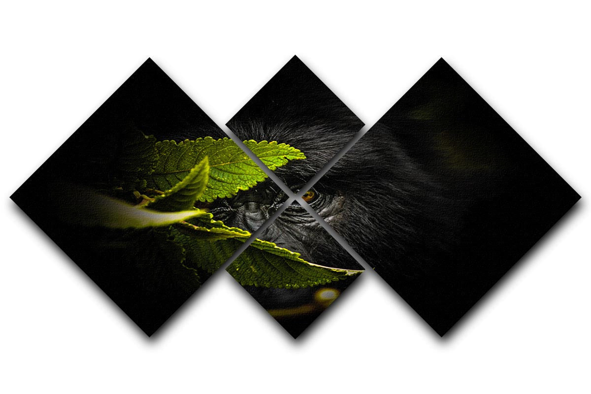 A beautiful 4-square multi panel canvas artwork titled Keeping Secrets, showcasing a harmonious design across four individual panels.