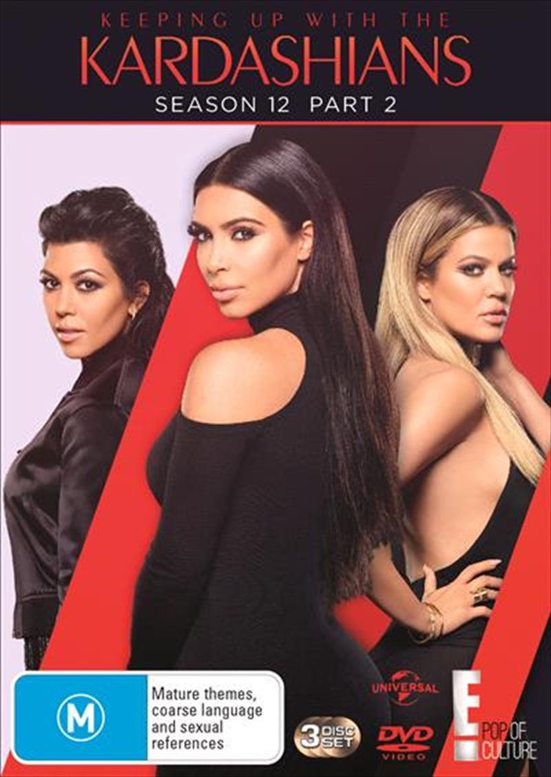 Keeping Up With The Kardashians Season 12 Part 2 DVD cover featuring the Kardashian-Jenner family.