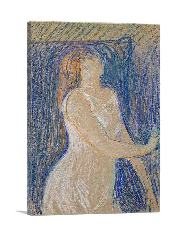 Canvas print of Ketch of the Model Posing 1893, showcasing intricate details and vibrant colors, perfect for home decor.