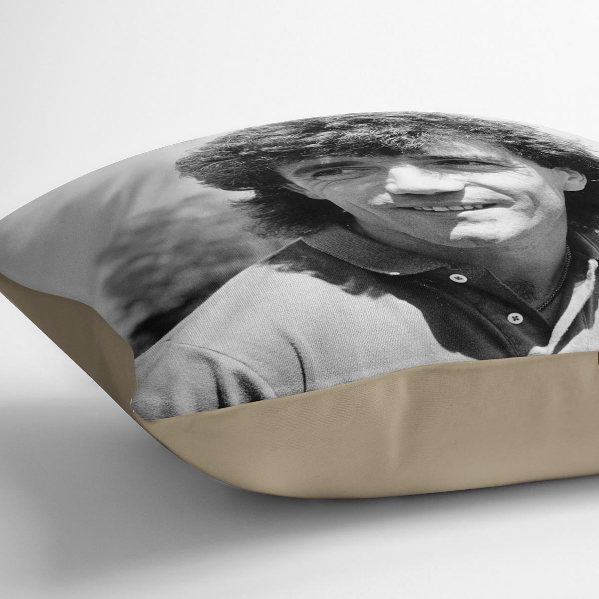 A vibrant Kevin Keegan Cushion featuring colorful abstract designs on luxurious vegan faux suede, perfect for home decor.