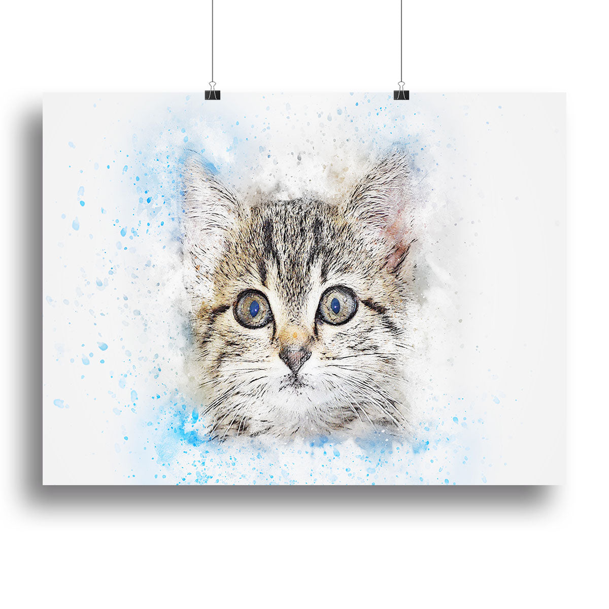 A vibrant canvas print featuring playful kittens, perfect for home decor.