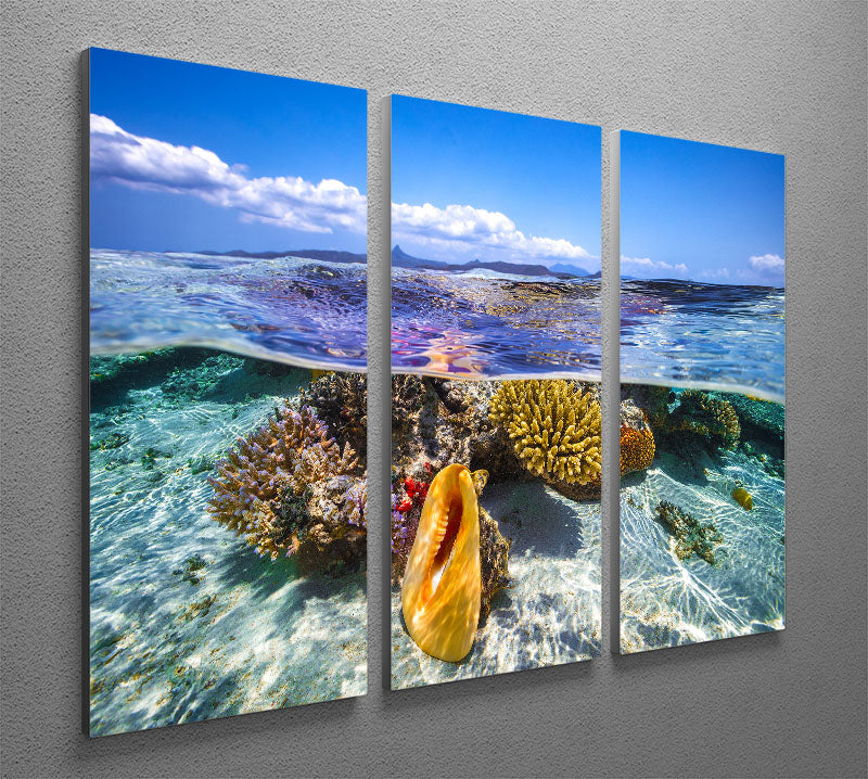 Lagoon Life 3 Split Panel Canvas Print showcasing vibrant colors and elegant design, perfect for home decor.