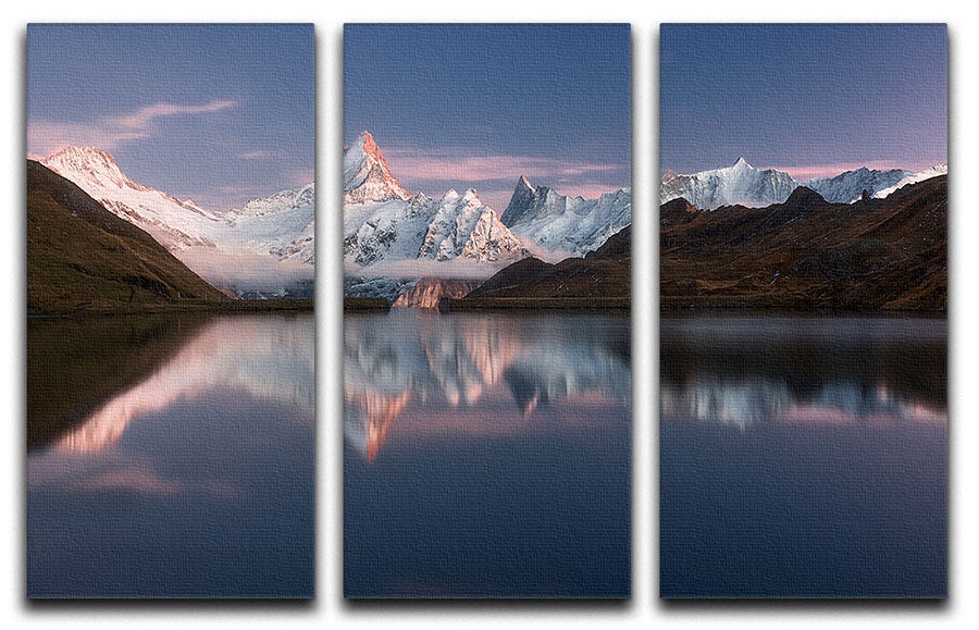 Lake Bahalpsee 3 Split Panel Canvas Print showcasing serene nature scene with vibrant colors.