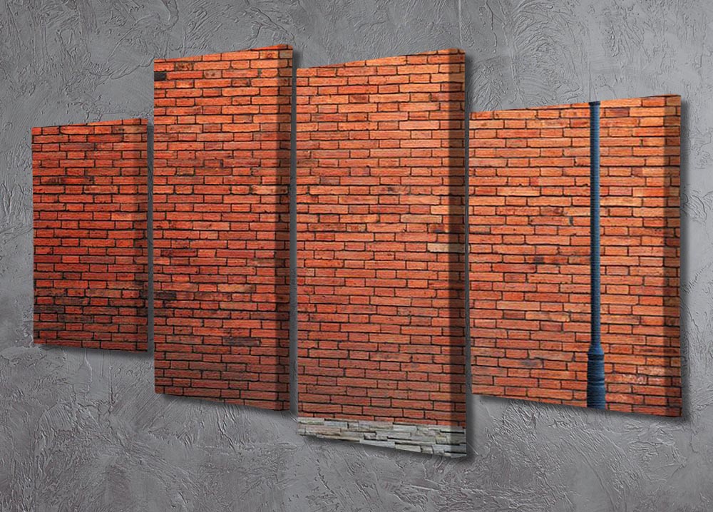 A beautiful 4-split canvas artwork featuring a lamp post street scene, showcasing vibrant colors and intricate details across four panels.