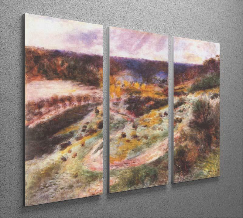 Three-panel canvas print of Landscape in Wargemont by Renoir, showcasing vibrant colors and intricate details.