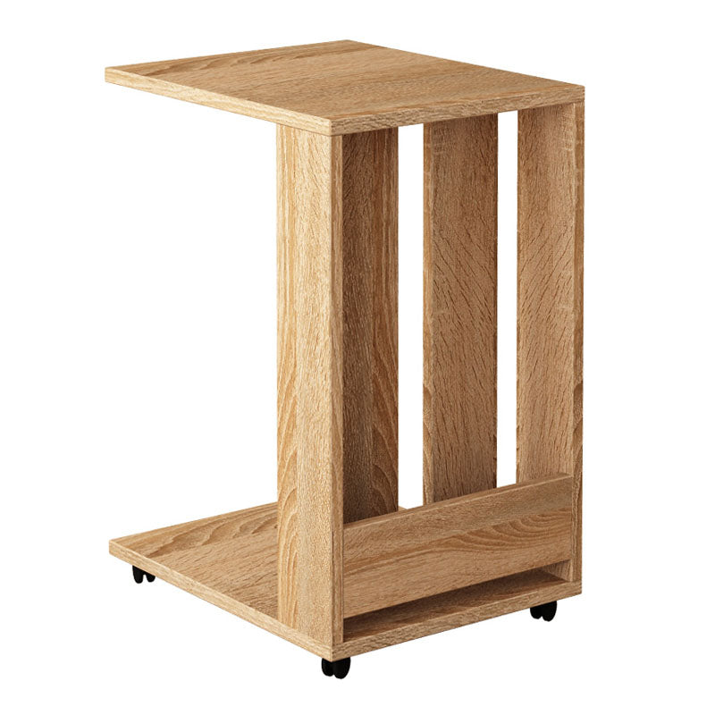 MILENA Laptop/Coffee Table in natural beech color, measuring 37x45x60 cm, showcasing its sleek design and durable melamine surface.