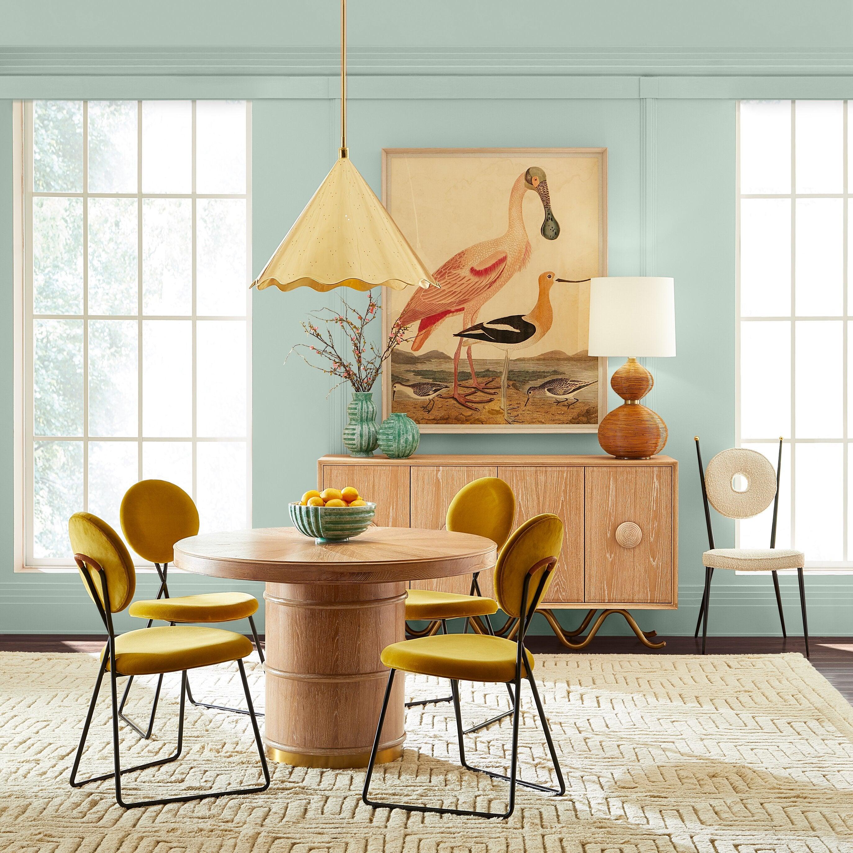 Large Brass Ripple Pendant with ruffled edge and perforated design, showcasing a luxurious metallic finish.