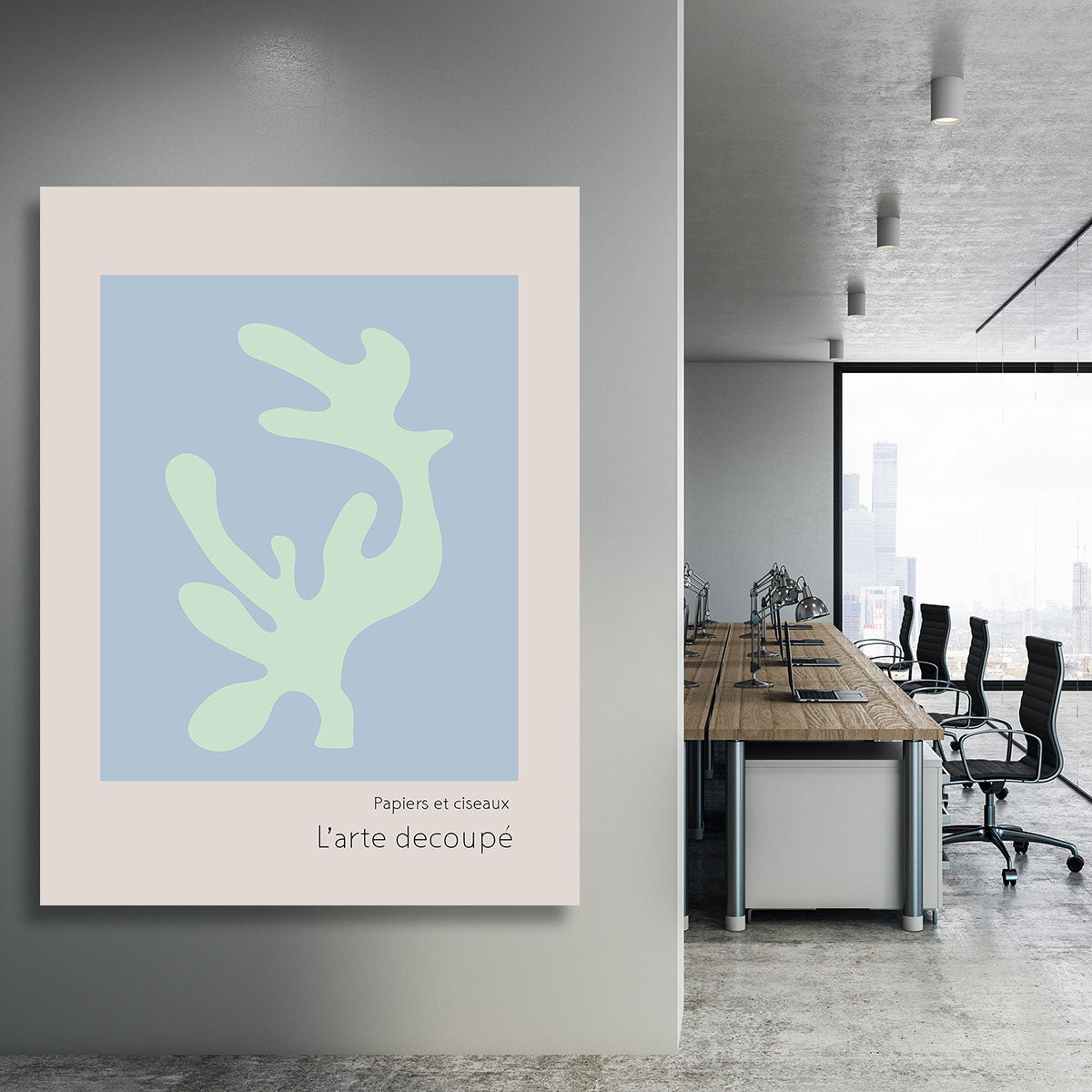 L'arte DecoupAc canvas print showcasing vibrant modern art design, perfect for home or office decor.