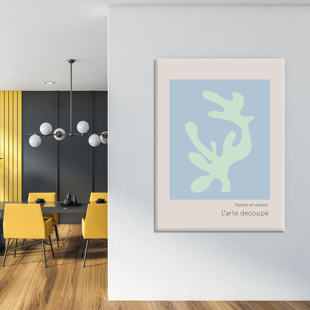L'arte DecoupAc canvas print showcasing vibrant modern art design, perfect for home or office decor.