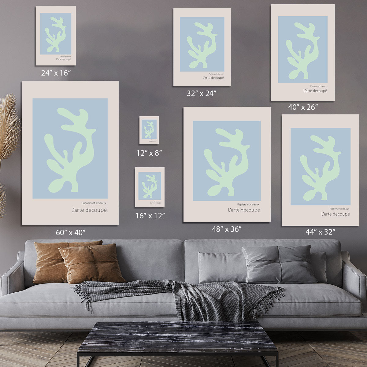 L'arte DecoupAc canvas print showcasing vibrant modern art design, perfect for home or office decor.