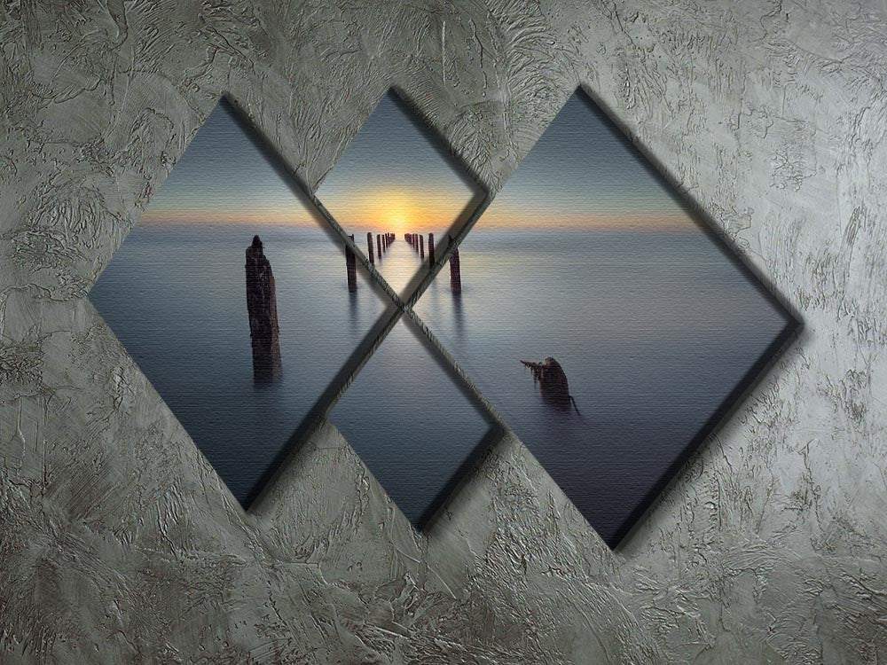 Last Light 4 Square Multi Panel Canvas featuring four equal square sections creating a harmonious artwork.