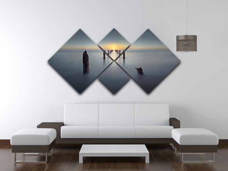 Last Light 4 Square Multi Panel Canvas featuring four equal square sections creating a harmonious artwork.