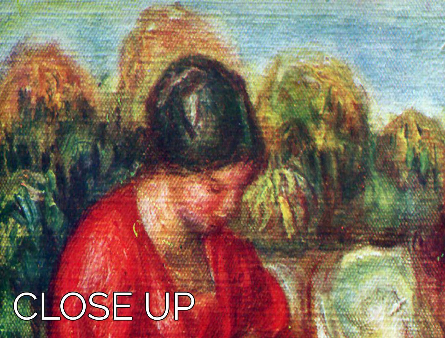 Laundresses 1 by Renoir 3 Split Panel Canvas Print showcasing elegant artwork in three panels.