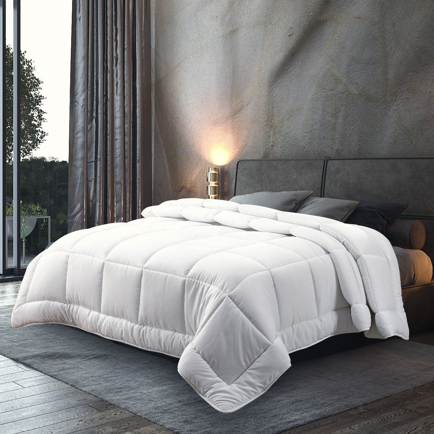 Laura Hill 500GSM Duck Down Feather Quilt Duvet Doona in King size, showcasing its soft cotton cover and plush down filling.