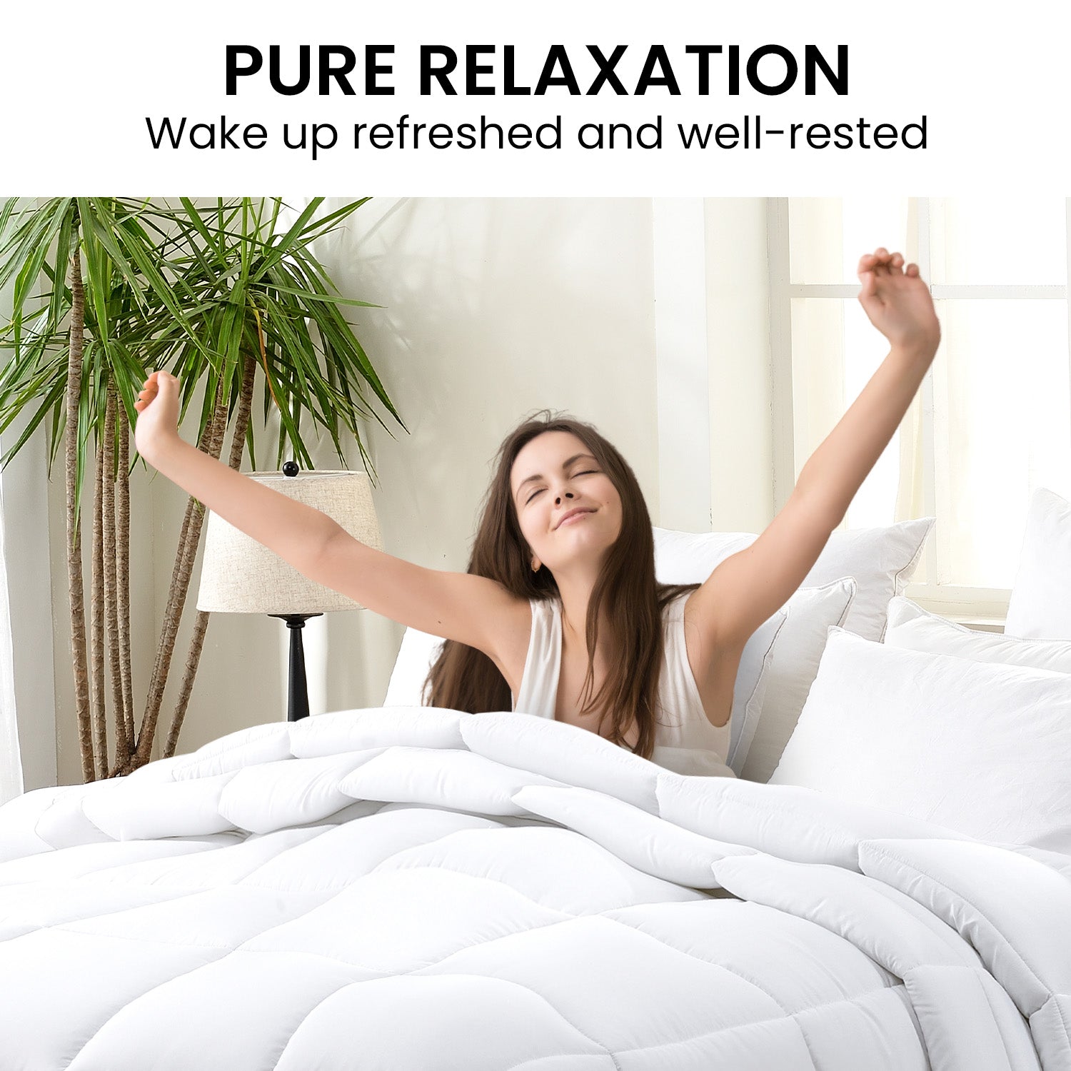 Laura Hill 500GSM Duck Down Feather Quilt Duvet Doona in King size, showcasing its soft cotton cover and plush down filling.