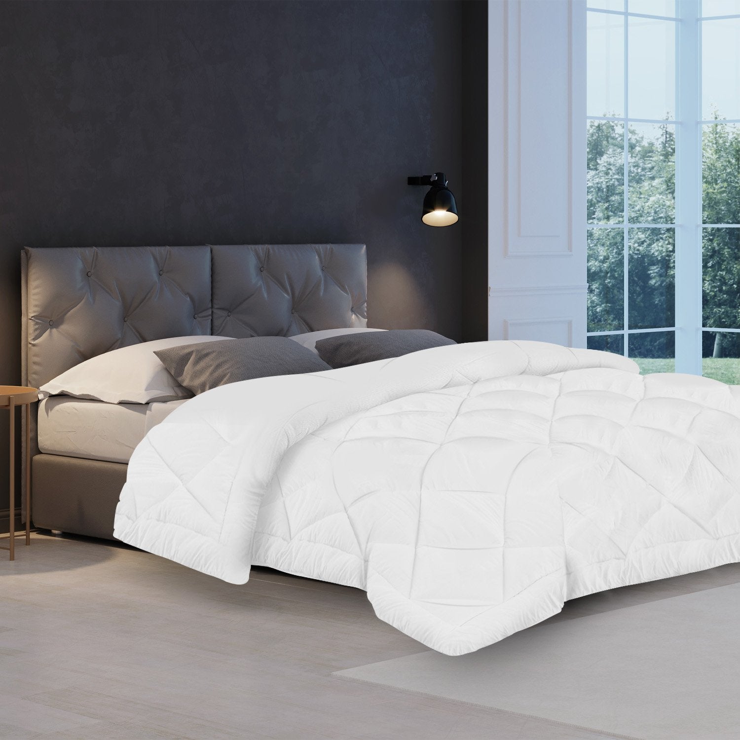 Laura Hill 500GSM Microfibre Bamboo Quilt Comforter Doona in King size, showcasing plush bamboo filling and elegant design.