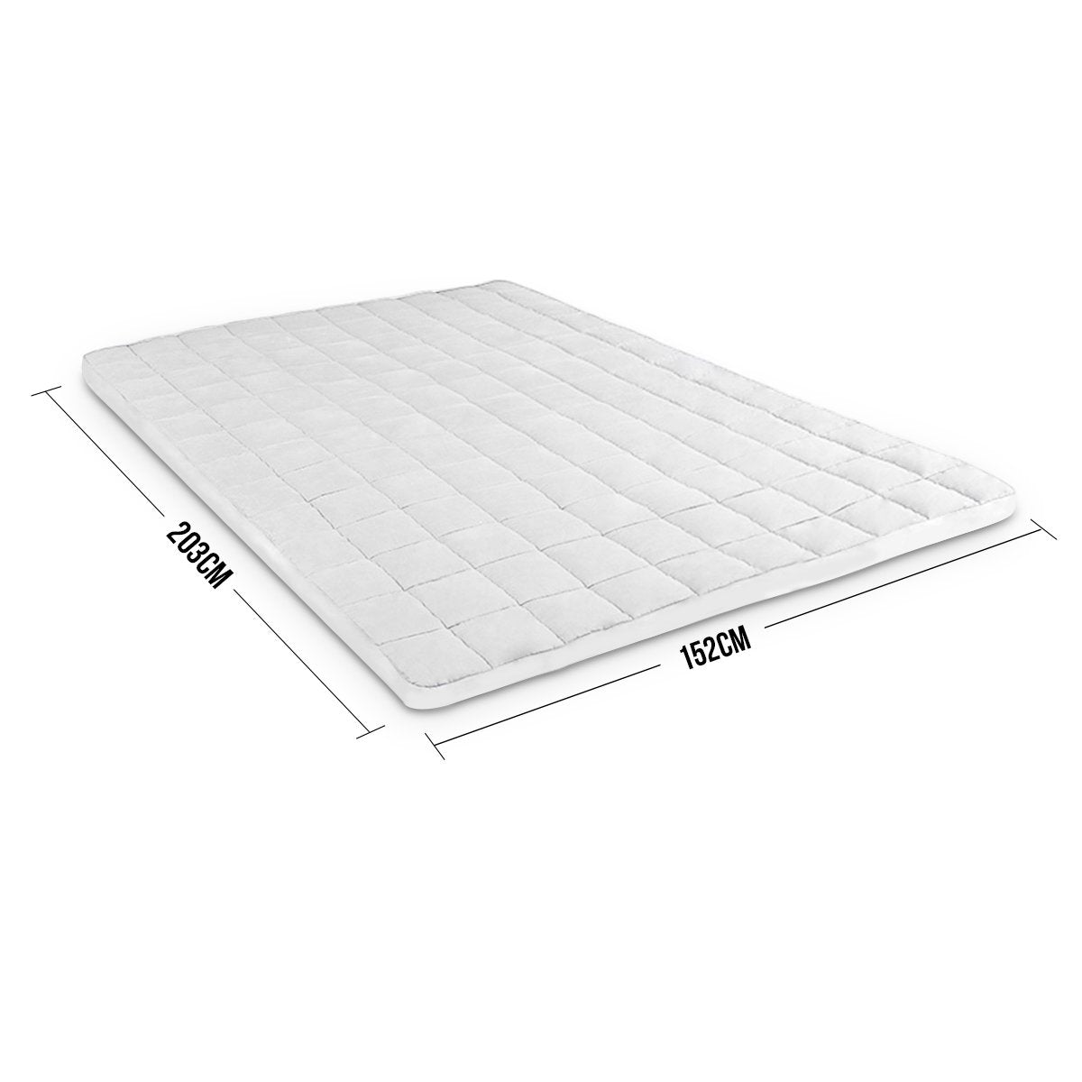 Laura Hill Weighted Blanket Heavy Quilt Doona 5Kg in white, featuring a quilted box design with evenly distributed glass beads for comfort.