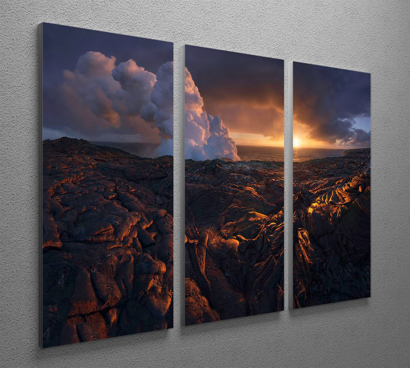 Lava Fields 3 Split Panel Canvas Print showcasing vibrant colors and abstract design, perfect for home decor.