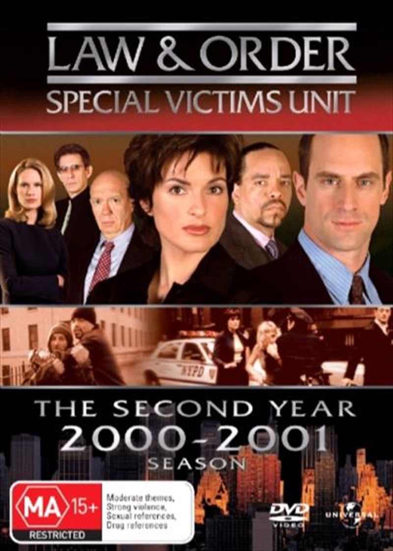 Law And Order: Special Victims Unit - Season 02 DVD cover featuring main characters and dramatic imagery.