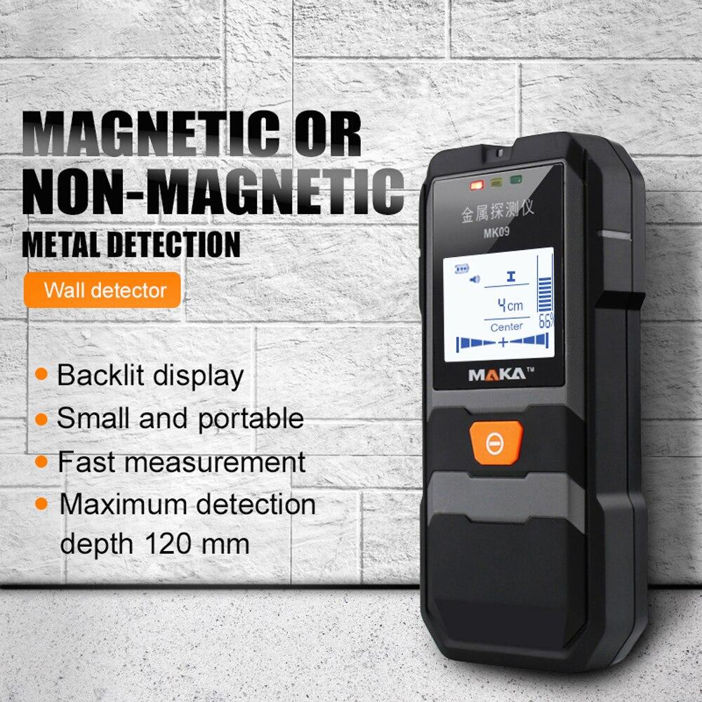 LCD Backlight Display Infrared Metal Detector designed for locating metal objects like steel wire and copper tubes, featuring a clear display and portable design.