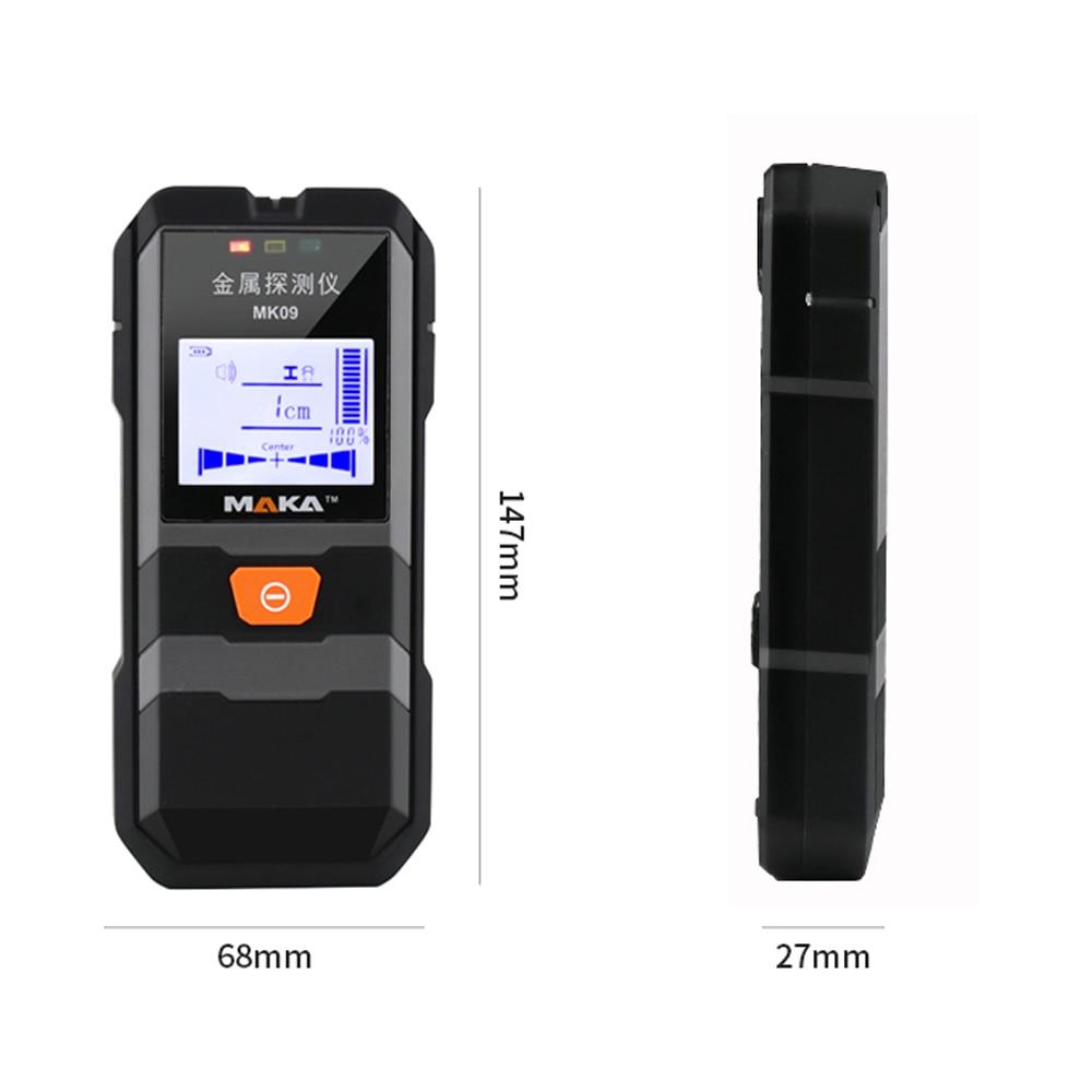 LCD Backlight Display Infrared Metal Detector designed for locating metal objects like steel wire and copper tubes, featuring a clear display and portable design.
