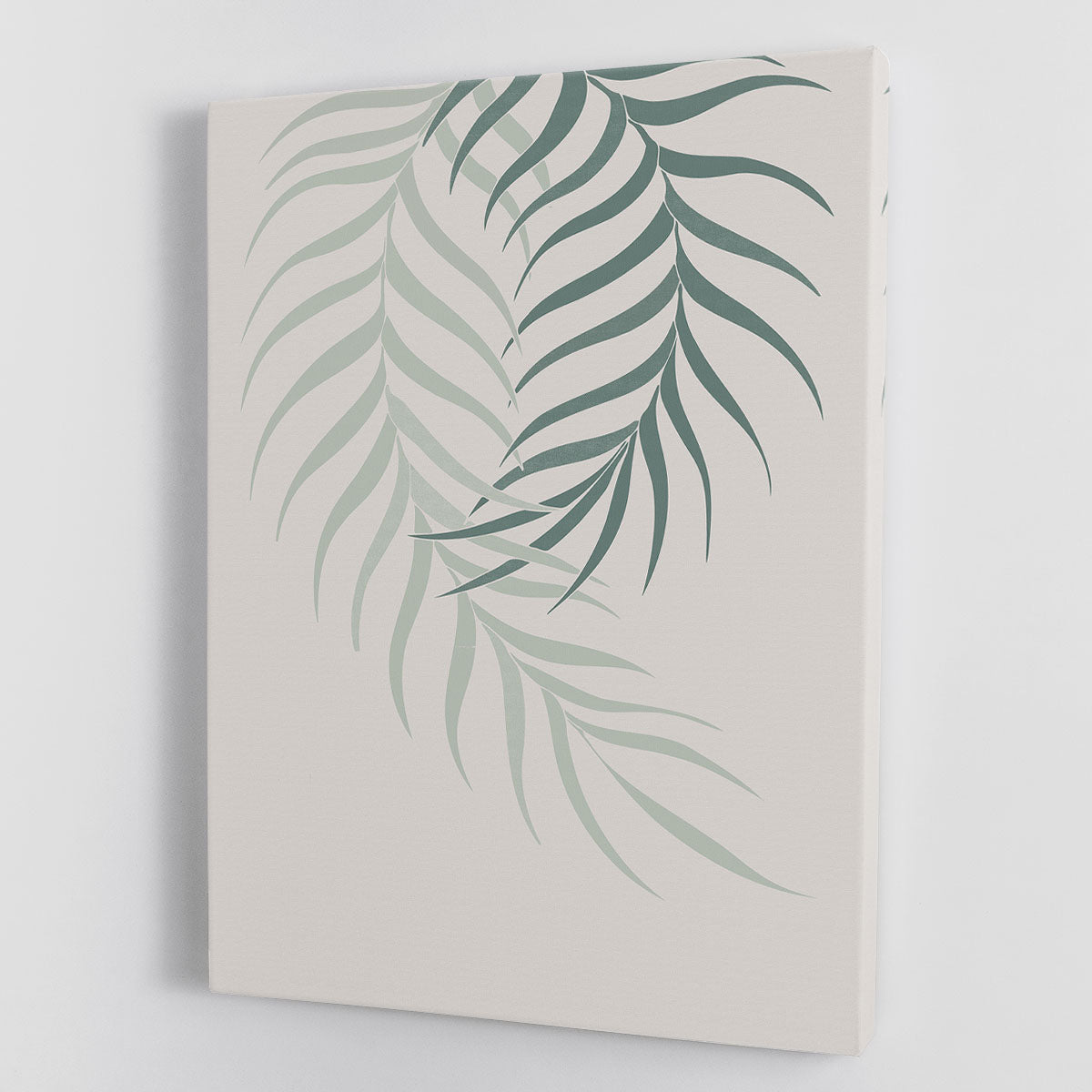Leaf Frilly Green Canvas Print showcasing vibrant green leaves on a textured canvas, perfect for home decor.