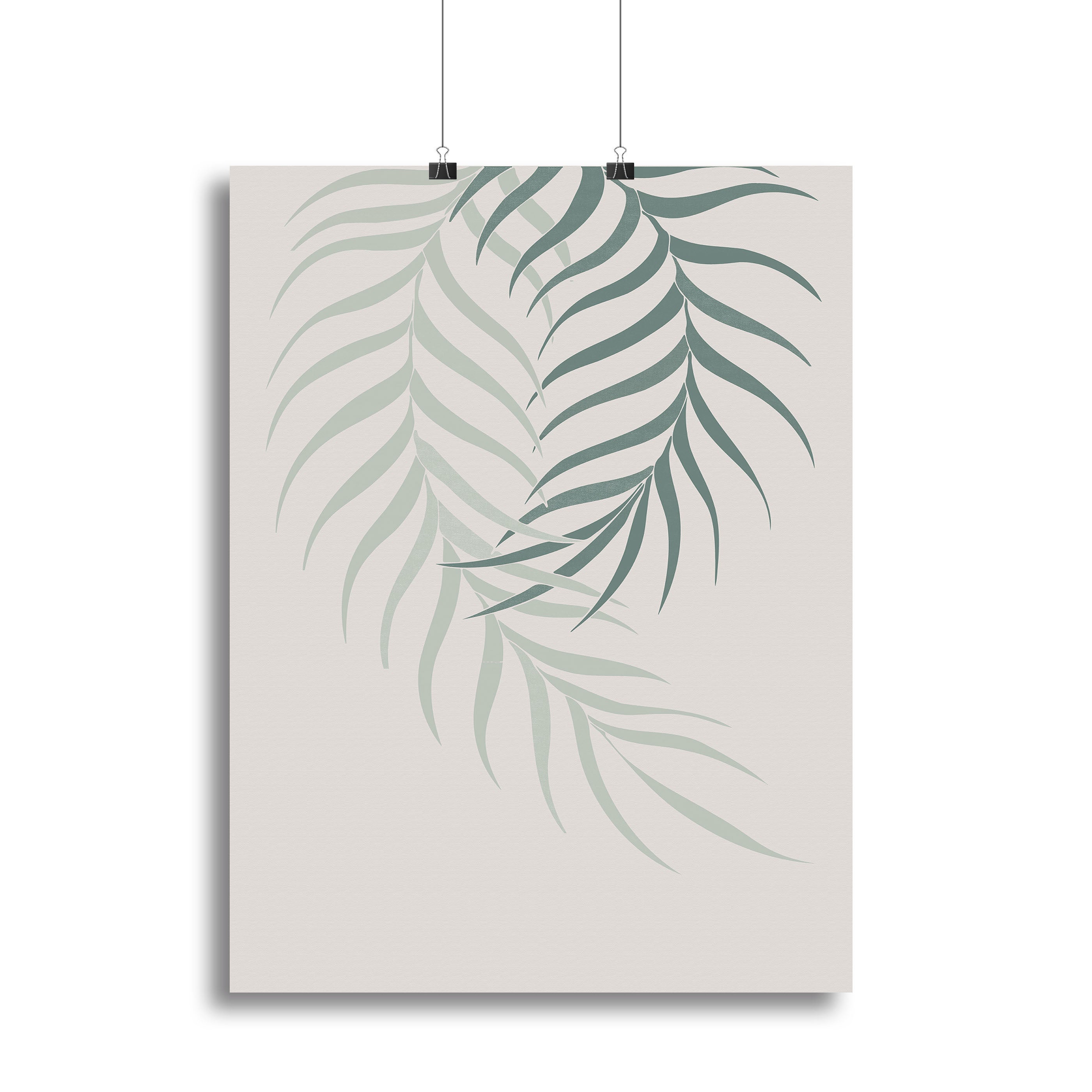 Leaf Frilly Green Canvas Print showcasing vibrant green leaves on a textured canvas, perfect for home decor.