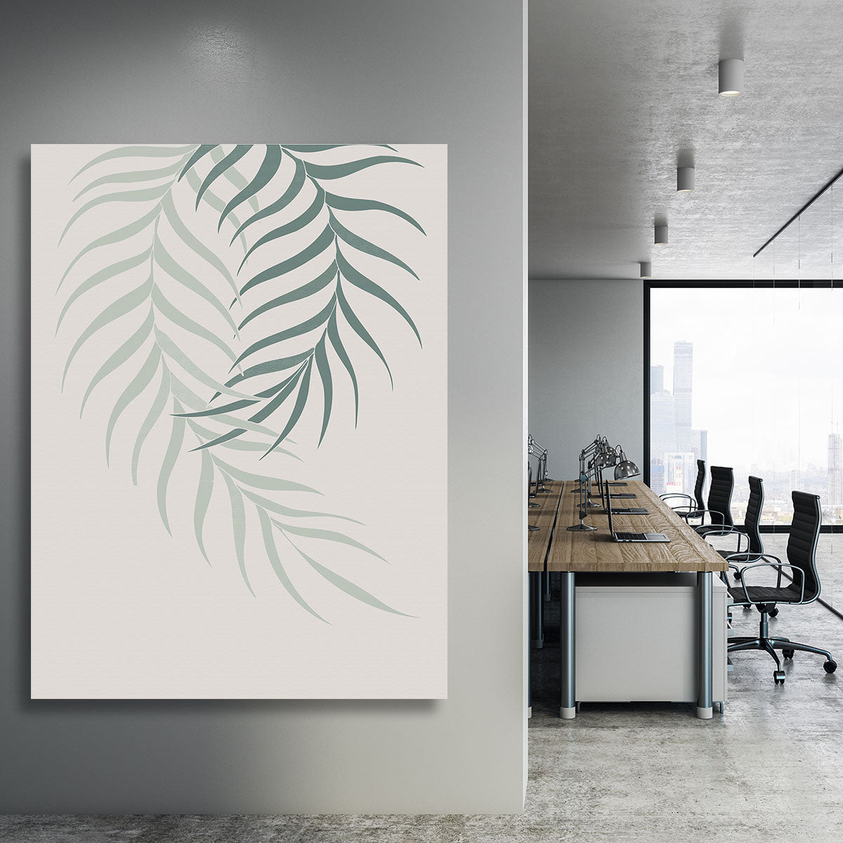 Leaf Frilly Green Canvas Print showcasing vibrant green leaves on a textured canvas, perfect for home decor.