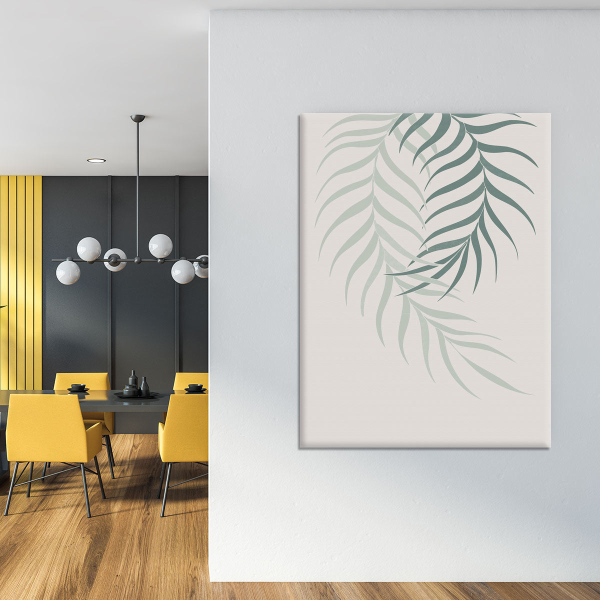 Leaf Frilly Green Canvas Print showcasing vibrant green leaves on a textured canvas, perfect for home decor.