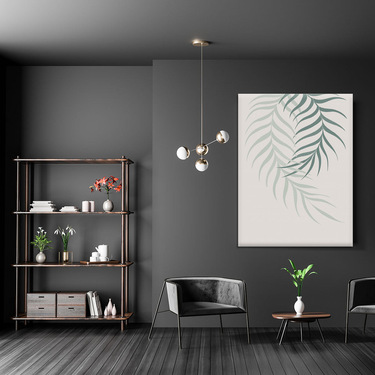 Leaf Frilly Green Canvas Print showcasing vibrant green leaves on a textured canvas, perfect for home decor.