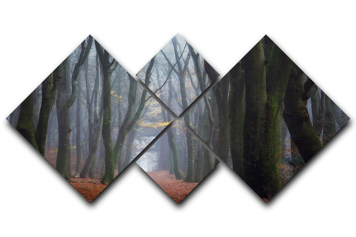 Lean On Me 4 Square Multi Panel Canvas artwork featuring four equal square sections, creating a cohesive and striking visual display.